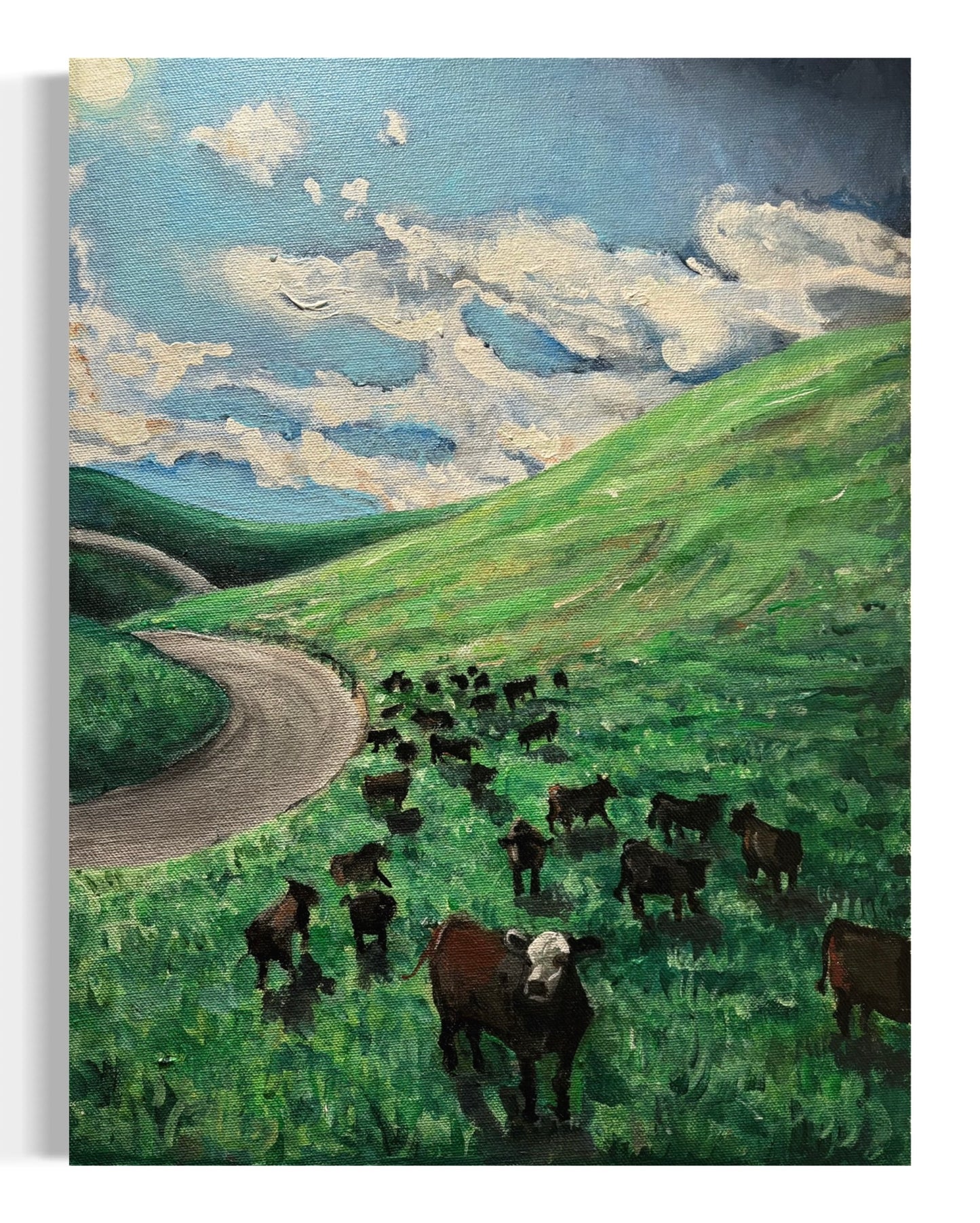 hitch hiking cows